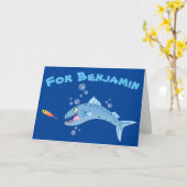 Barracuda hungriger Cartoon Karte (Gelbe Blume)