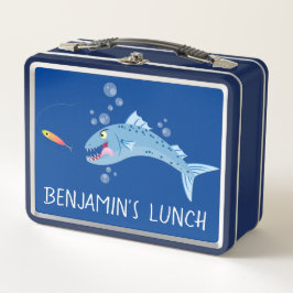 Barracuda hungriger Cartoon Metall Brotdose