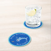 Barracuda hungriger Cartoon Runder Pappuntersetzer (Vor Ort)