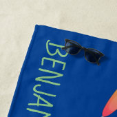 Barracuda hungriger Cartoon Strandtuch (Beispiel)