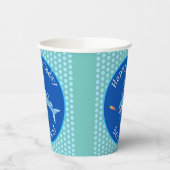 Barracuda hungriges Angeln personalisierter Geburt Pappbecher (Links)