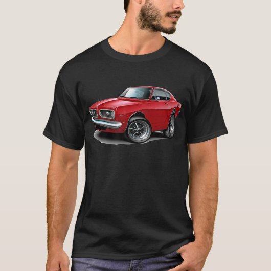 Barracuda-Rot-Auto 1967-69 T-Shirt (Vorderseite)