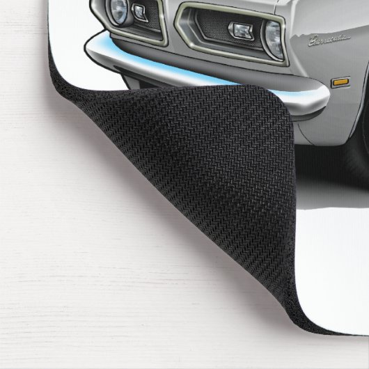 Barracuda-Weiß-Auto 1967-69 Mousepad (Ecke)