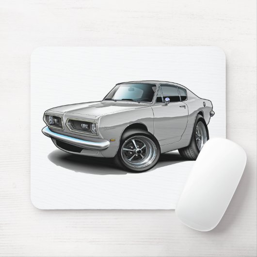 Barracuda-Weiß-Auto 1967-69 Mousepad (Mit Mouse)