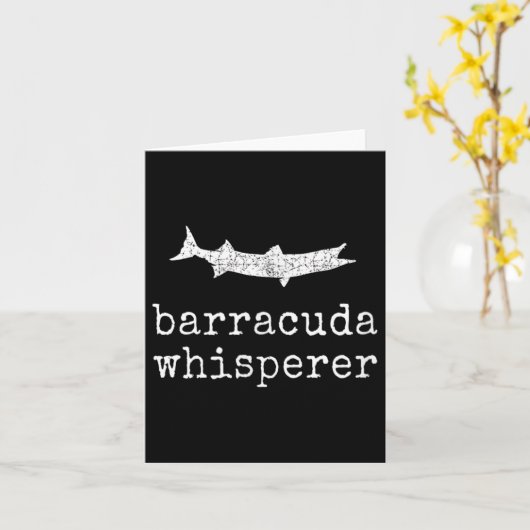 Barracuda Whisperer Funny Barracuda Fischen Karte (Gelbe Blume)