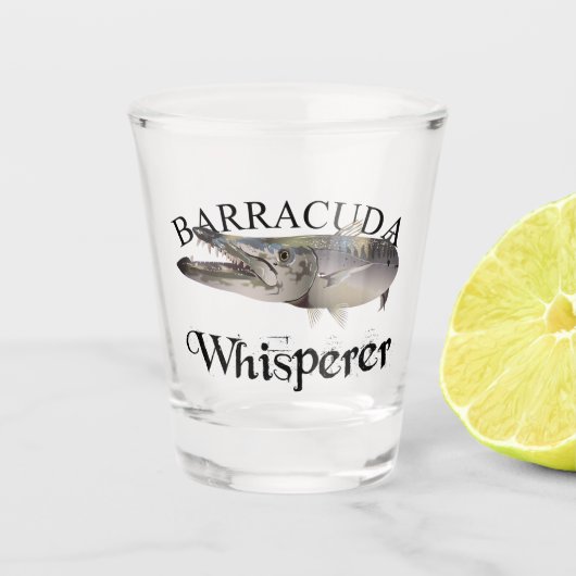 Barracuda Whisperer Schnapsglas (Vorderseite)