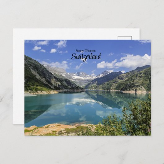 Barrage D'Emosson, Schweiz Postkarte (Vorne/Hinten)