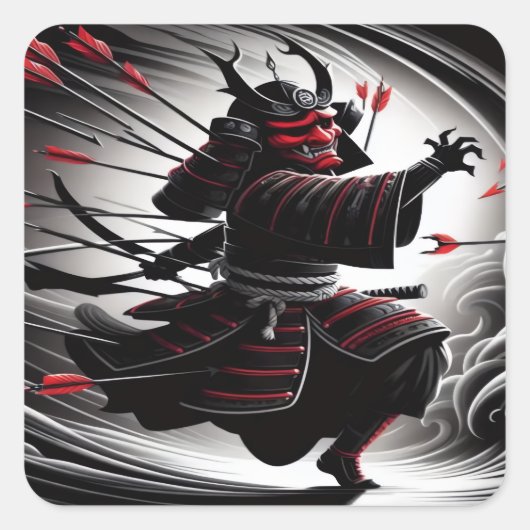 Barrage Oni Quadratischer Aufkleber (Vorderseite)