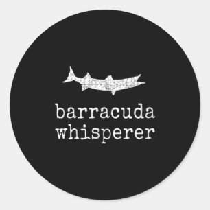 Barrakuda-Flüsterer Lustiger Barrakuda-Angler  Runder Aufkleber