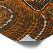 Barramundi Aboriginal Dot Art Poster (Ecke)