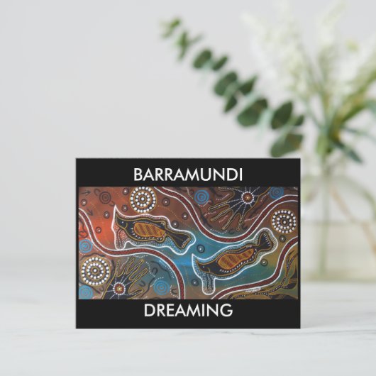 Barramundi Dreaming Postkarte (Stehend Vorderseite)