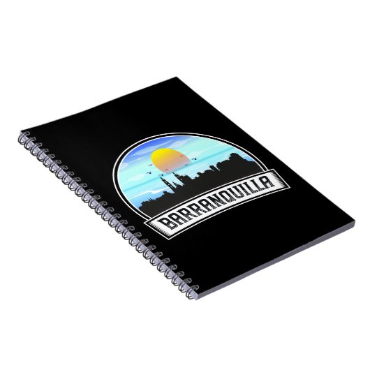 Barranquilla Colombia Skyline Panorama View Notizblock (Rechte Seite)