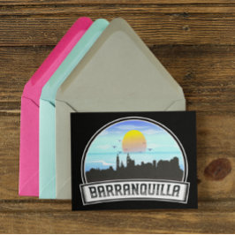 Barranquilla Colombia Skyline Panorama View Postkarte