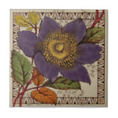 Barratt Lila Peony Viktorianisch Transferware Repr Fliese (Vorderseite)