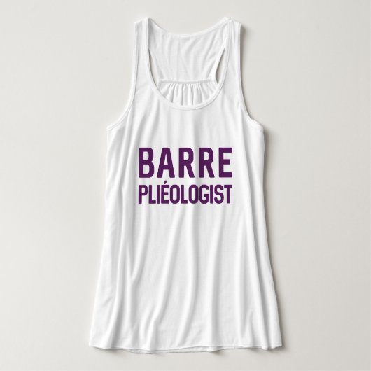 BARRE Pliéologist | BARRE Trainings-Spitze Tank Top (Design Vorderseite)