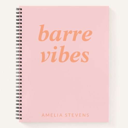 Barre Vibes Pink Orange Ballet Dancer Personalisie Notizblock (Vorderseite)