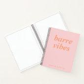 Barre Vibes Pink Orange Ballet Dancer Personalisie Notizblock (Innenseite)