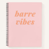Barre Vibes Pink und Orange Ballet Dancer Design Notizblock (Vorderseite)