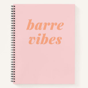 Barre Vibes Pink und Orange Ballet Dancer Design Notizblock