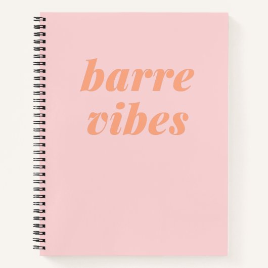 Barre Vibes Pink und Orange Ballet Dancer Design Notizblock (Vorderseite)
