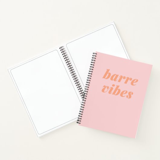 Barre Vibes Pink und Orange Ballet Dancer Design Notizblock (Innenseite)