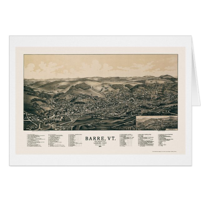 Barre, VT Panorama-Mappe - 1891 (Vorderseite (Horizontal))