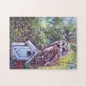BARRED OWL AND BIRDHOUSE PUZZLES (Horizontal)