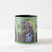 BARRED OWL AND BIRDHOUSE TASSE & CUPS (Zentrum)