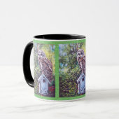 BARRED OWL AND BIRDHOUSE TASSE & CUPS (Vorderseite Links)