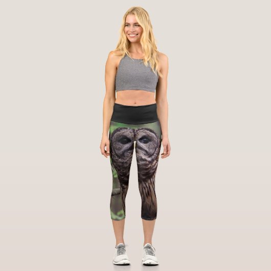 Barred Owl Capri Leggings (Vorderseite)