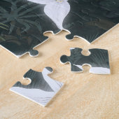 Barred Owl Fantasy Woodland Trillium Night Garden Puzzle (Seite)