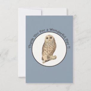 Barred Owl - Geburtstag oder anderes Party Themed Dankeskarte