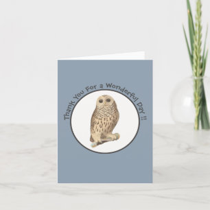 Barred Owl - Geburtstag oder anderes Party Themed  Dankeskarte