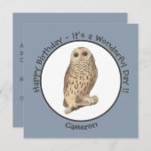 Barred Owl - Geburtstag oder anderes Party Themed Einladung (Vorne/Hinten)