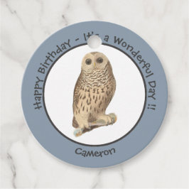 Barred Owl - Geburtstag oder anderes Party Themed Geschenkanhänger