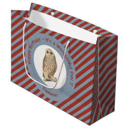 Barred Owl - Geburtstag oder anderes Party Themed  Große Geschenktüte