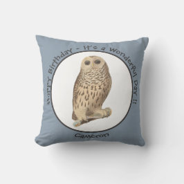 Barred Owl - Geburtstag oder anderes Party Themed Kissen