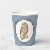 Barred Owl - Geburtstag oder anderes Party Themed  Pappbecher (Vorderseite)