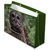 Barred Owl Große Geschenktüte (Vorderseite Schrägansicht)