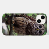 Barred Owl iPhone 14 Hülle (Rückseite (Horizontal))