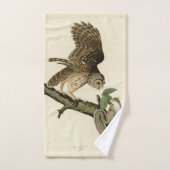 Barred Owl, John James Audubons Vögel von Amerika Badhandtuch Set (Handtuch)