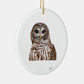Barred Owl Keramik Ornament (Rechts)
