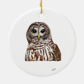 Barred Owl Keramik Ornament (Hinten)