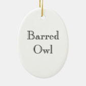 Barred Owl Ornament (Hinten)