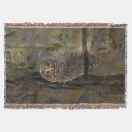 Barred Owl Painting 14 x 28 Decke