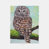 Barred Owl Painting Fleecedecke (Vorderseite)