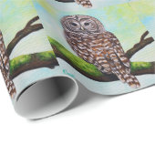 Barred Owl Painting Geschenkpapier (Rolleneckpunkt)