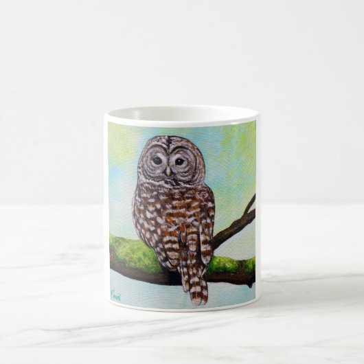 Barred Owl Painting Kaffeetasse (Mittel)