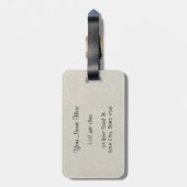 Barred Owl Pastel Digitales Ölgemälde Gepäckanhänger (Rückseite vertikal)