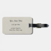 Barred Owl Pastel Digitales Ölgemälde Gepäckanhänger (Rückseite horizontal)